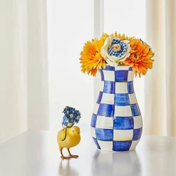 Royal Check Tall Vase  Bouquet Set