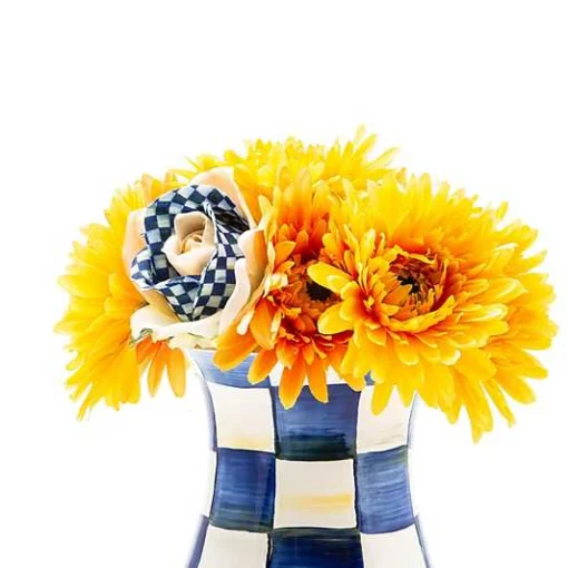 Royal Check Tall Vase  Bouquet Set