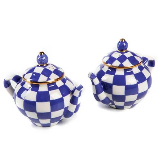 Royal Check Teapot Salt  Pepper Set