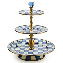 Royal Check Three Tier Sweet Stand