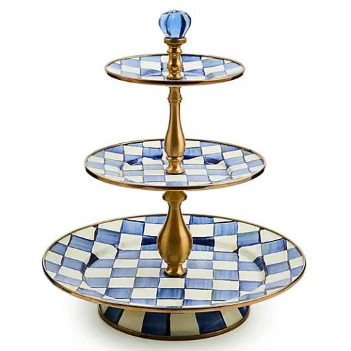 Royal Check Three Tier Sweet Stand