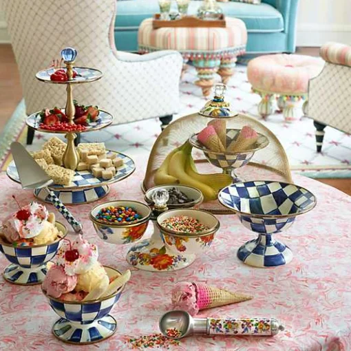 Royal Check Three Tier Sweet Stand