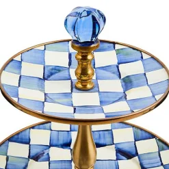 Royal Check Three Tier Sweet Stand