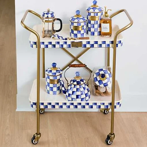 Royal Check 2-Tier Kitchen Cart