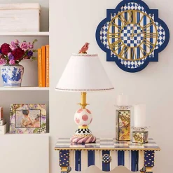 Royal Check Tile Wall Clock
