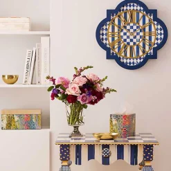Royal Check Tile Wall Clock