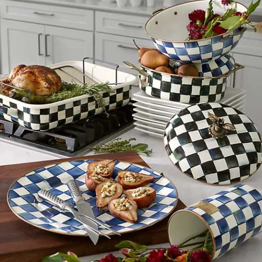 Royal Check Utensil Holder