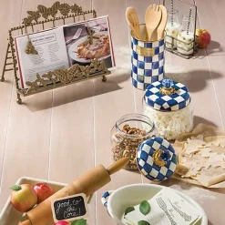 Royal Check Utensil Holder
