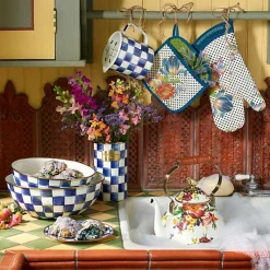 Royal Check Utensil Holder