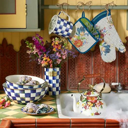 Royal Check Utensil Holder