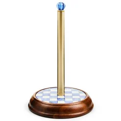 Royal Check Wood Paper Towel Holder
