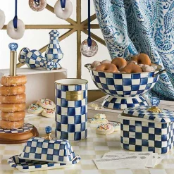 Royal Check Wood Paper Towel Holder