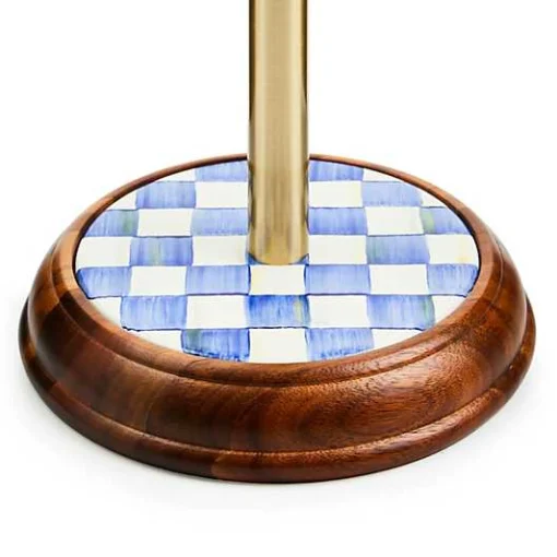 Royal Check Wood Paper Towel Holder