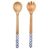 Royal Check Wood Salad Servers