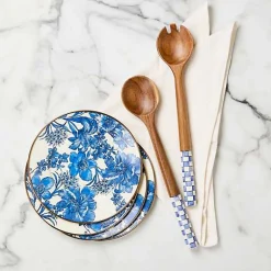 Royal Check Wood Salad Servers