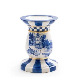 Royal Toile Short Pillar Candle Holder
