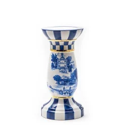Royal Toile Tall Pillar Candle Holder