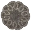 Scalloped Black  Silver Beaded Placemat