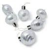 Silver Mercury Glass Assorted Ornaments, Set of 6