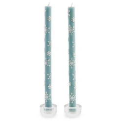 Snowflake Dinner Candles, Set of 2