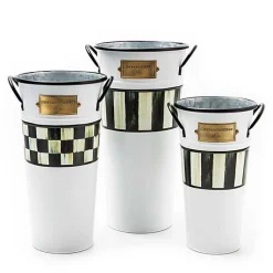 Spectator Galvanized Flower Buckets, Set of 3
