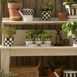 Spectator Galvanized Herb Pots, Set of 3