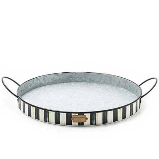 Spectator Galvanized Serving Trays, Set of 2