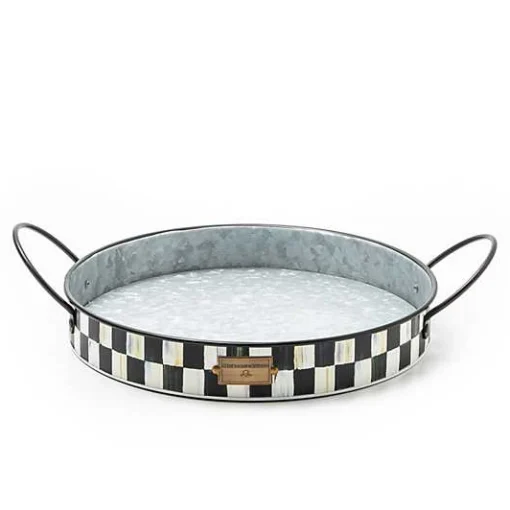 Spectator Galvanized Serving Trays, Set of 2