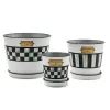 Spectator Pots  Saucers, Set of 3