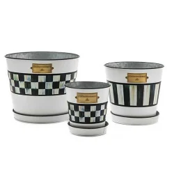 Spectator Pots  Saucers, Set of 3