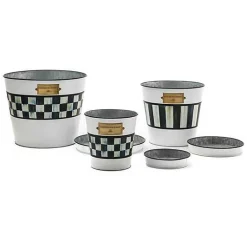 Spectator Pots  Saucers, Set of 3