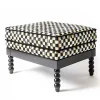 Spindle Check Outdoor Ottoman