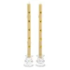 Stars Gold Dinner Candles, Set of 2