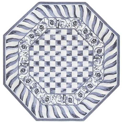 Sterling Check 6' Octagon Rug