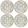 Sterling Check Appetizer Plates, Set of 4