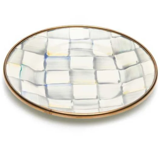 Sterling Check Appetizer Plates, Set of 4
