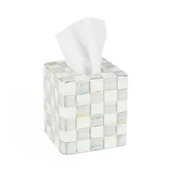Sterling Check Boutique Tissue Box Cover