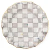 Sterling Check Ceramic Fluted Dinner Plate
