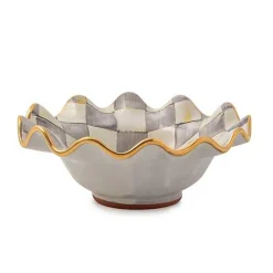 Sterling Check Ceramic Fluted Breakfast Bowl