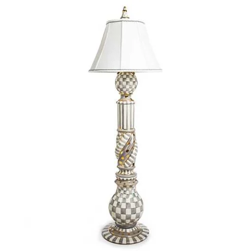 Sterling Check Ceramic Floor Lamp