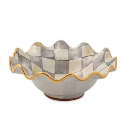 Sterling Check Ceramic Fluted Breakfast Bowl
