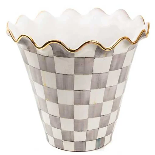 Sterling Check Ceramic Jumbo Garden Pot