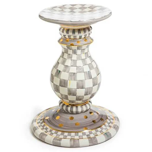Sterling Check Ceramic Pedestal Table Base