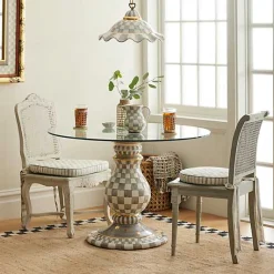 Sterling Check Ceramic Pedestal Table Base