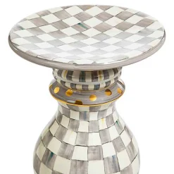 Sterling Check Ceramic Pedestal Table Base