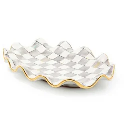 Sterling Check Ceramic Serving Platter