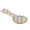 Sterling Check Ceramic Spoon Rest