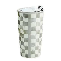 Sterling Check Ceramic Travel Cup