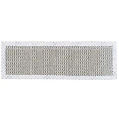 Sterling Check Chunky Sisal Wool Grey 2'6 x 9' Runner