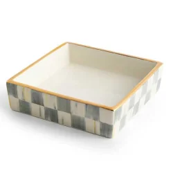 Sterling Check Cocktail Napkin Holder